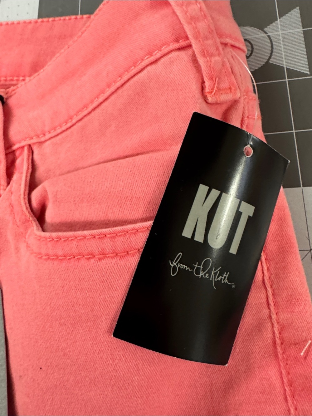 NWT Kut from the Kloth Coral Pink Brigette Ankle Skinny Jeans - Mid Rise - Picture 5 of 12